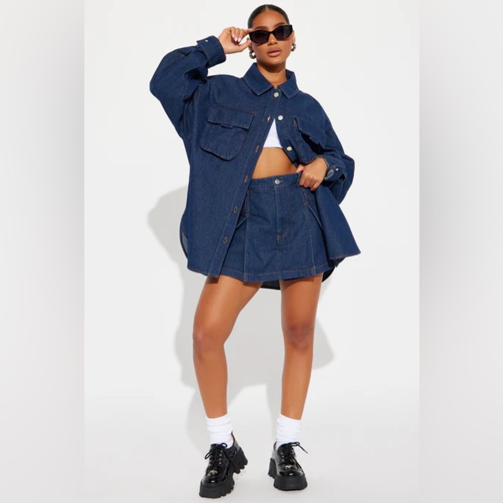 Gorgeous Denim Skort Set